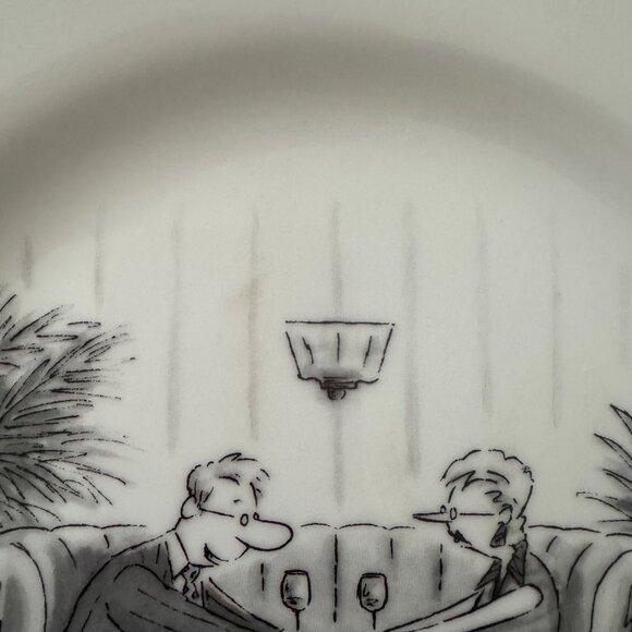 LOT OF 6 THE NEW YORKER CARTOON COMIC WINE THEME PLATES RESTORATION HARDWARE - Picture 15 of 16